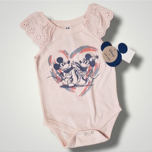 NWT Disney Retro Mickey & Minnie Romper - Picture 1 of 5